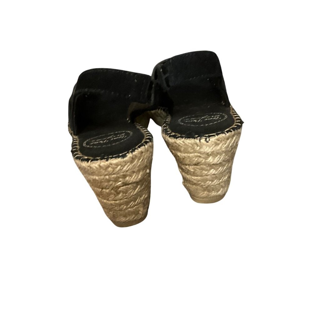 Toni Pons  Originals Black Suede Slingback Espadrille Wedge Sandals Size 40 9 - Picture 7 of 11